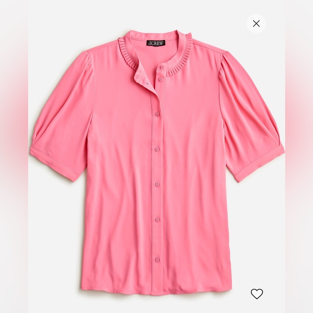 J. Crew Vibrant Pink Blouse